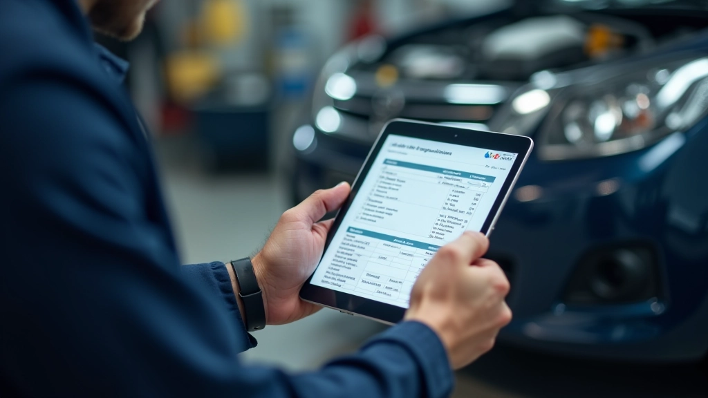 Affichage numérique du résultat du contrôle technique avec liste détaillée des anomalies à réparer