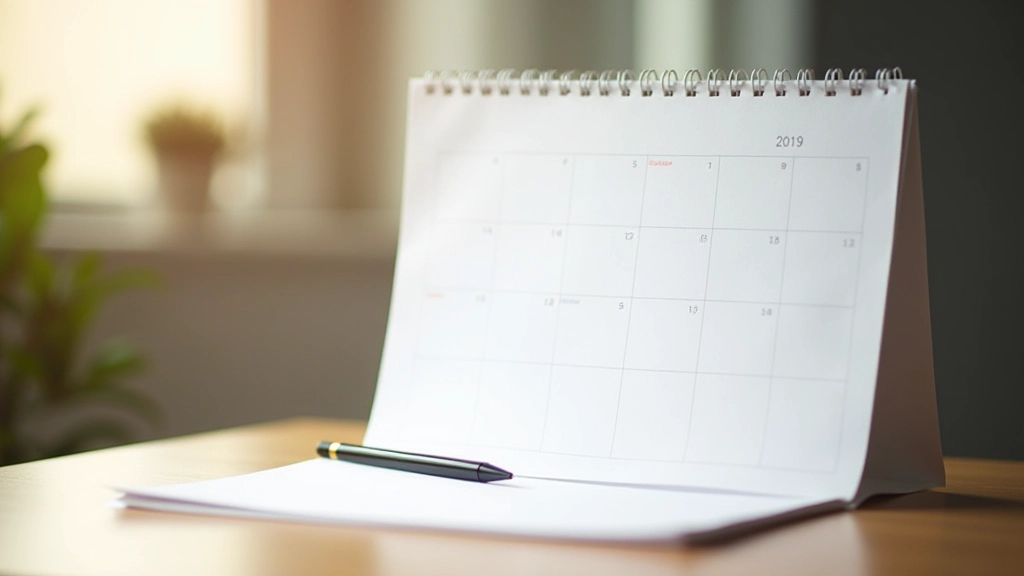 Calendrier annuel marquant la date d'expiration du contrôle technique et rappels de maintenance préventive du véhicule